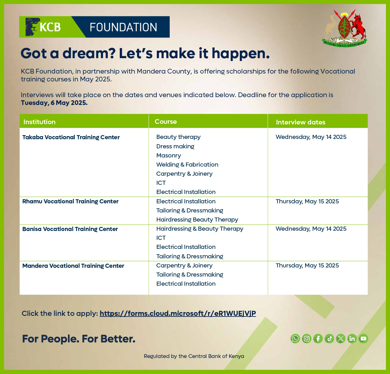 Apply For KCB Foundation Scholarships – Mandera